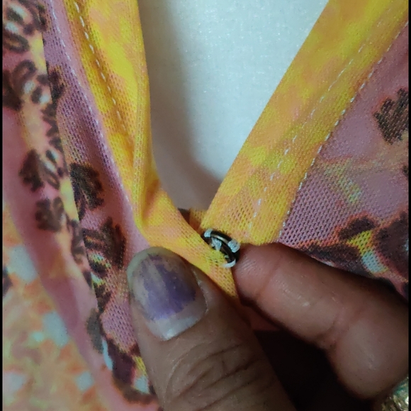 Free people double mesh, sleeveless,pleated blouse - Picture 8 of 12